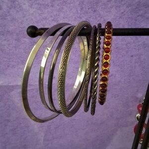 Assortment of bangle bracelets